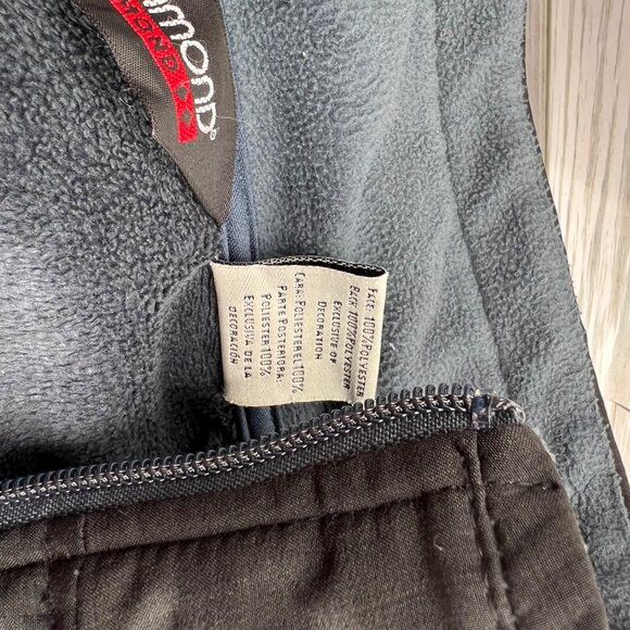 Black Diamond Men's Double Diamond Gray Jacket Medium Polyester Blend Full Zip - Picture 3 of 5